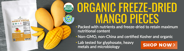 Freeze-Dried Organic Mango Pieces