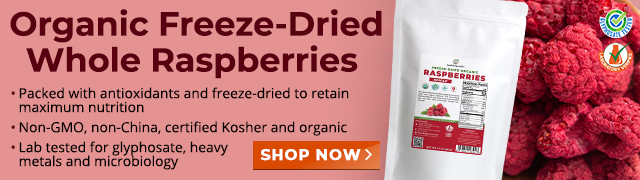 Freeze-Dried Organic Whole Raspberries