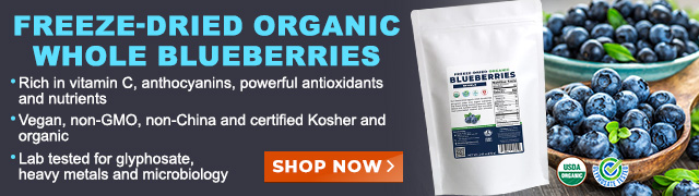 Freeze-Dried Organic Whole Blueberries