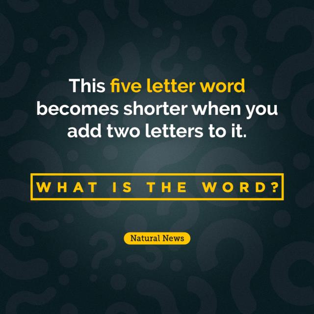 This Five Letter Word Becomes Shorter When 