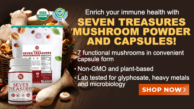 Seven Treasures Mushroom Powder and Capsules