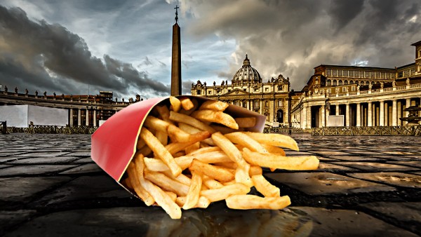 Image: Processed fries with the Gospel? McDonald’s now stationed in the Vatican