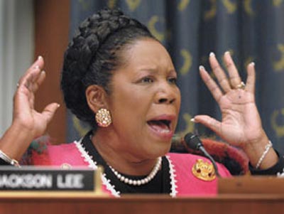 Image: Rep. Sheila Jackson Lee’s reverse racism gets even funnier as it emerges the white woman she bumped off the plane is a human rights journalist