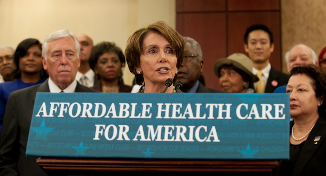 Image: Speaker-to-be Nancy Pelosi cheers disease, saying, “Let’s hear it for more pre-existing medical conditions!”