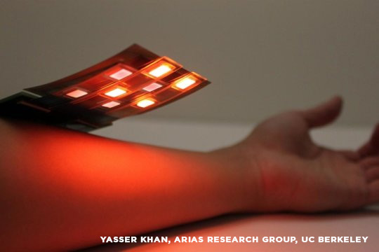 Image: New flexible sensor can map blood-oxygen levels over large areas of skin