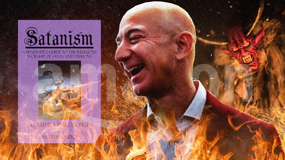 Image: Amazon bans “anti-vaccine” films, but gladly sells books on the religious worship of Satanism, with chapters on “teenage Satanists” and “animal sacrifice”