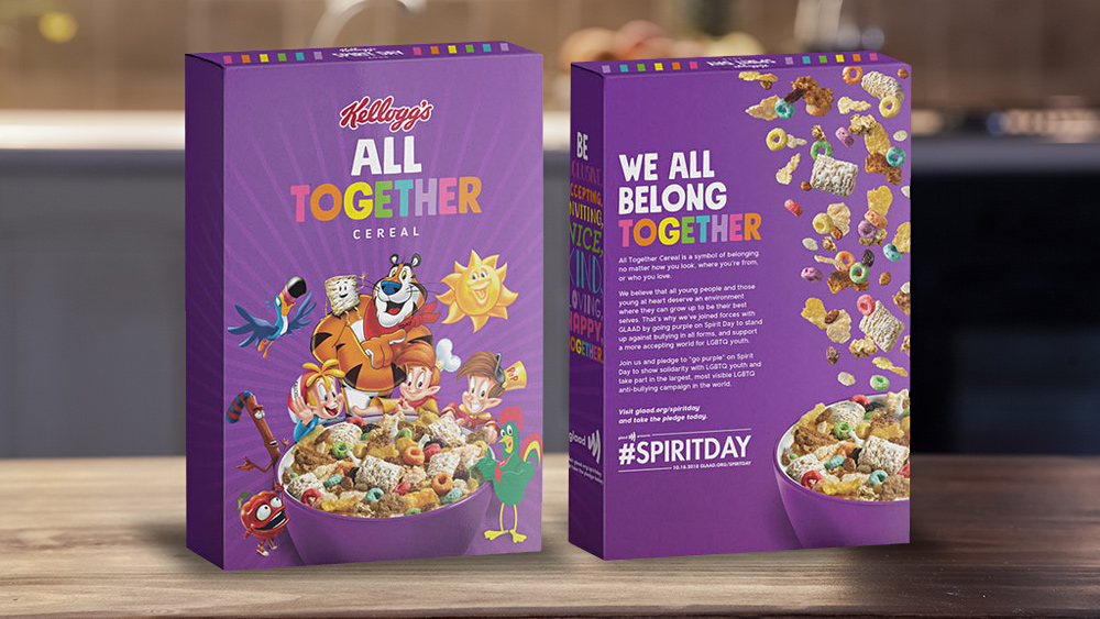Image: Kellogg’s introduces new gay cereal to teach children how to become transgenders while they eat processed breakfast junk food