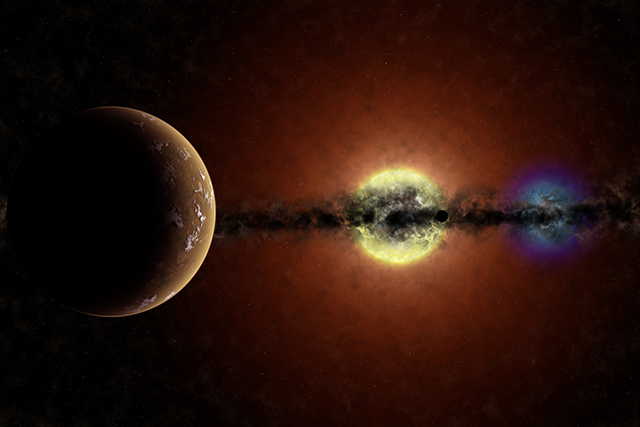 Image: Astronomers discover and decode strange signals from a 3-body star system