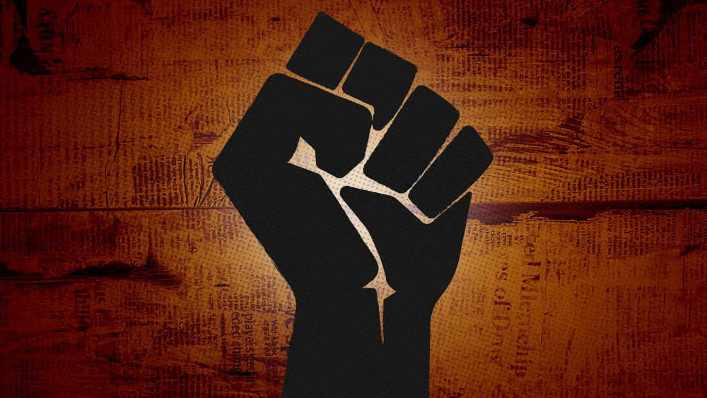 Image: The New Black America: Black lives THUGS demand everyone “raise black power fist,” or else