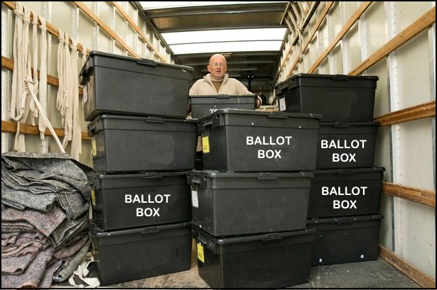 Image: Wisconsin authorities recover trove of pro-Trump ballots that were discarded in a ditch