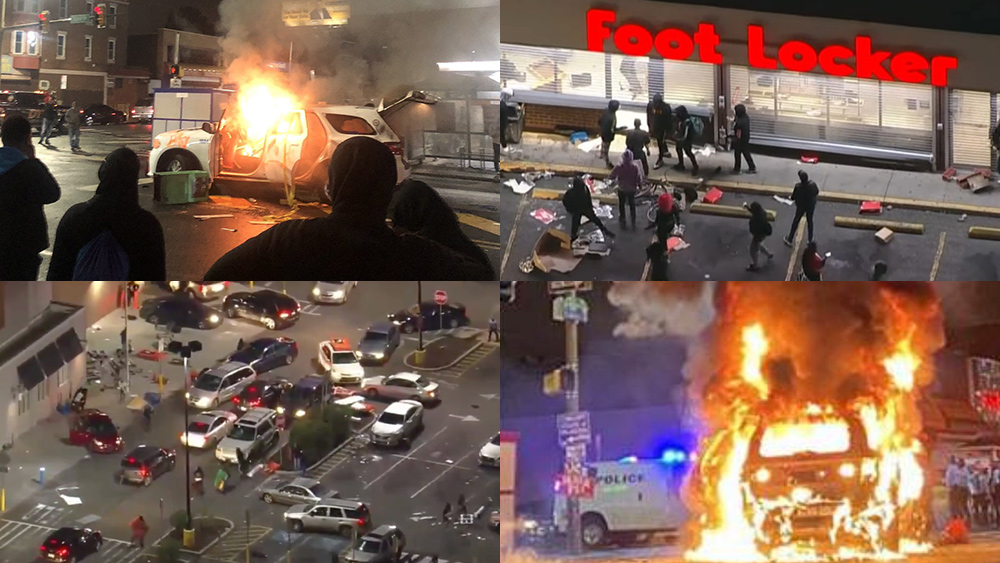 Image: Rioters injure 30 police officers in Philadelphia as thousands of thieves LOOT over 30 retail stores
