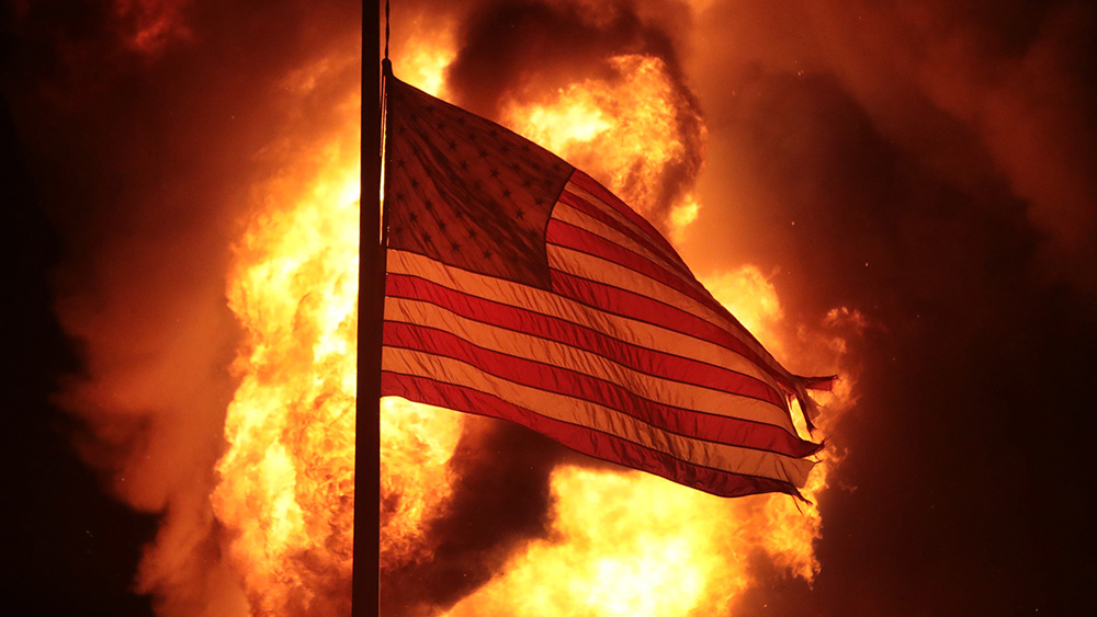 Image: America up in flames like Democrat-run cities across America is the left’s goal for Joe Biden’s presidency