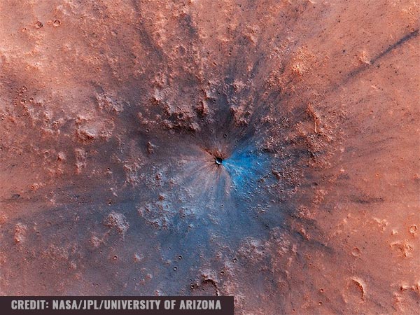 Image: Study: Rolling blocks of dry ice create gullies on Mars