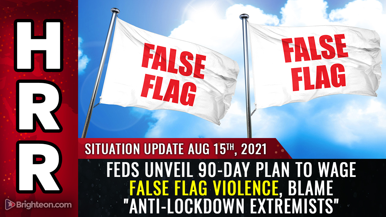 Image: Feds declare anti-vaxxers are “terrorists,” unveil 90-day plan to wage false flag violence and blame it on “anti-lockdown extremists”