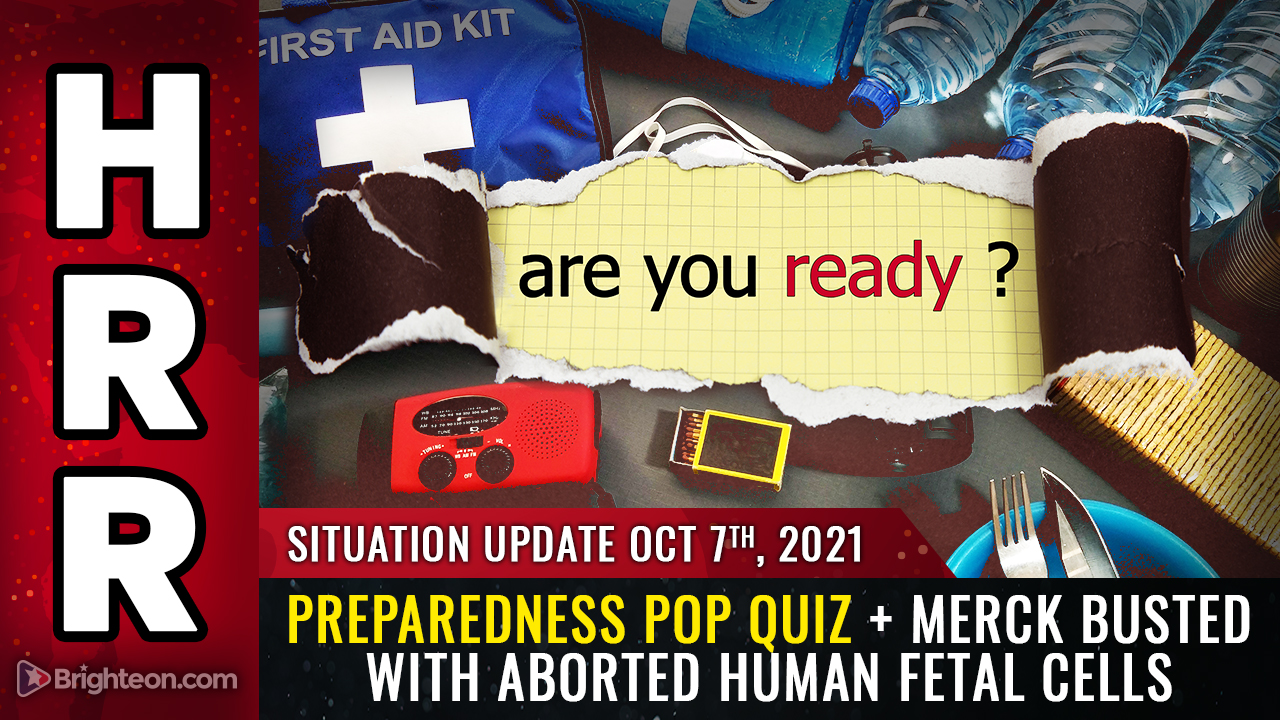 Image: Preparedness POP QUIZ, Merck busted covering up aborted human fetal cells, European nations BAN covid vax for younger people
