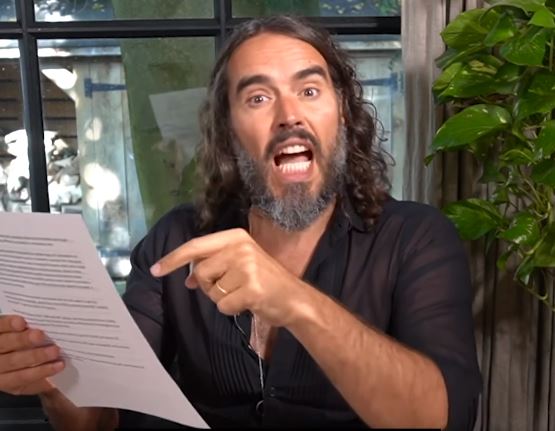 Image: Left-wing journo-terrorists are trying to cancel Russell Brand for merely questioning covid vaccines