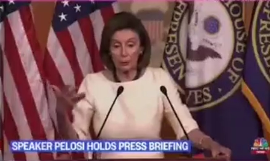 Image: Democrat leader Nancy Pelosi rambles about “privileged scrub” and bird baths in stunning demonstration of cognitive decline that now characterizes the Brandon administration