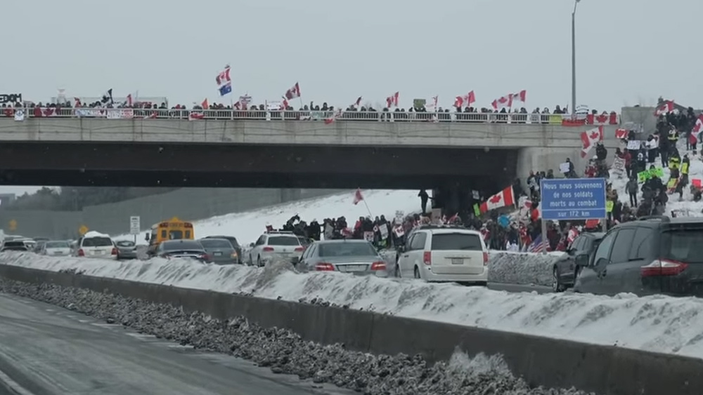 Image: Protesters in Alberta say they won’t end their demonstration until all COVID restrictions are rescinded