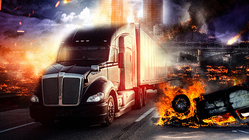 Image: Truckers’ transportation coalition warns of “super supply chain crisis” as America’s cities may collapse into war zones: food, fuel, medical supplies could all be disrupted