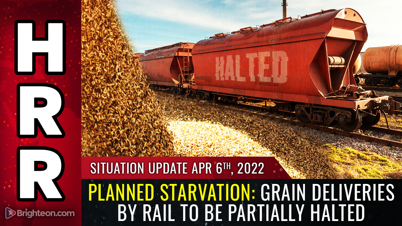 Image: PLANNED STARVATION: Grain deliveries by rail to be partially HALTED, devastating dairy herds and meat operations nationwide