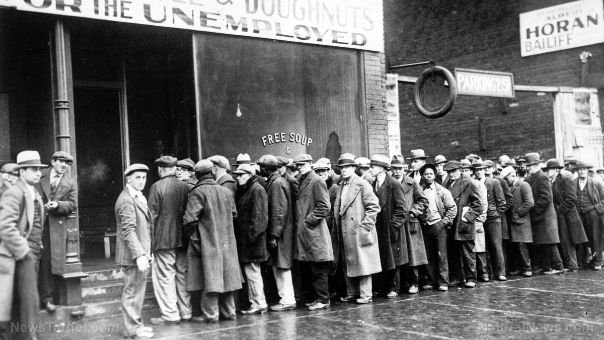 Image: Unemployment now at Great Depression levels, food inflation soaring