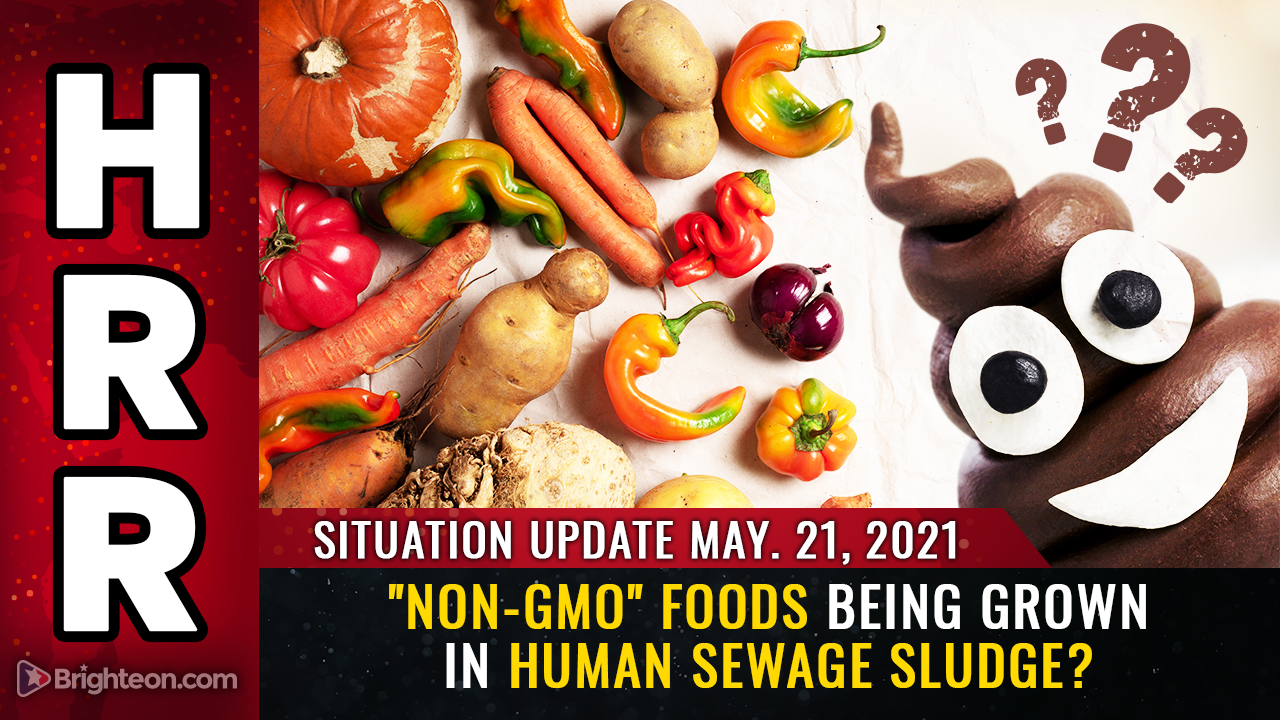 Image: “Non-GMO” foods being grown in HUMAN SEWAGE SLUDGE and sprayed with glyphosate and pesticides