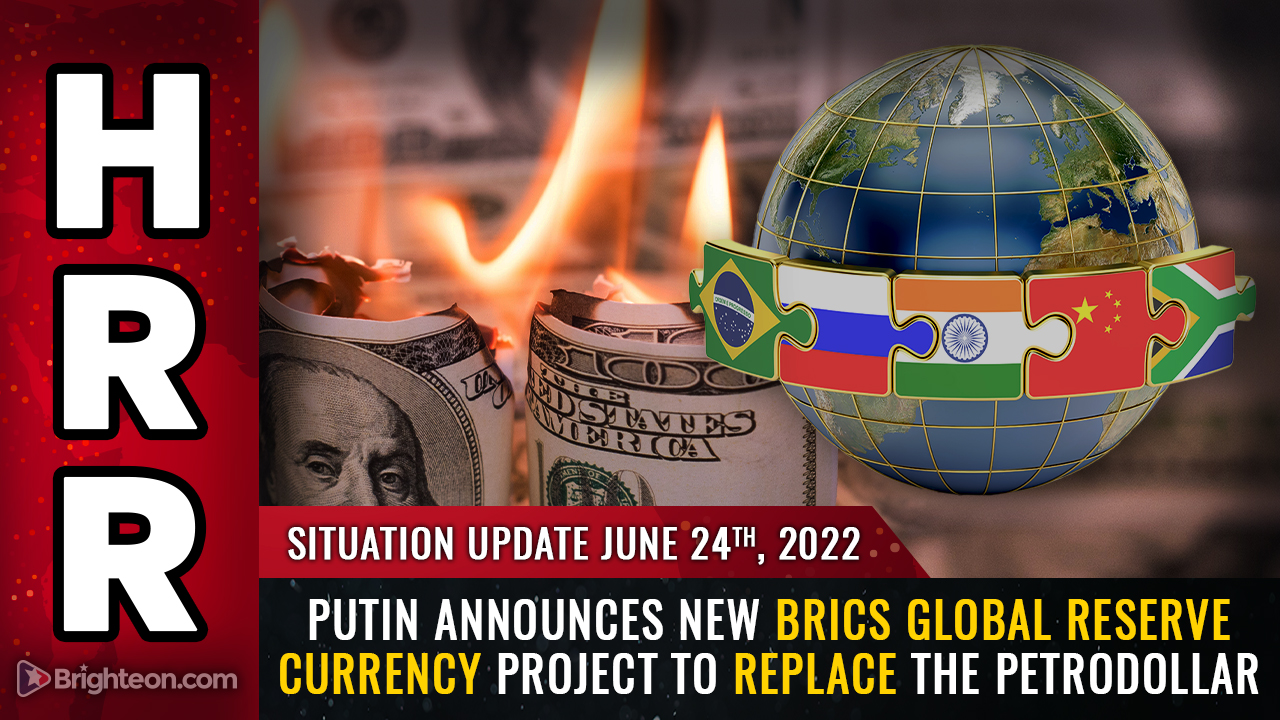Image: HOW AMERICA ENDS: Putin announces new BRICS global reserve currency project to REPLACE the petrodollar