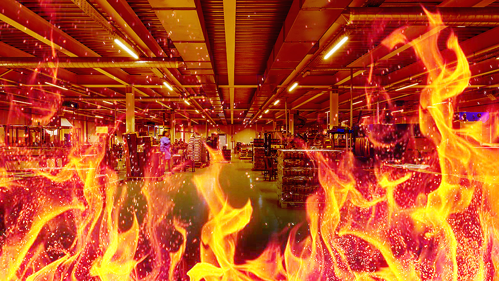 Image: Largest produce market in Paris erupts in flames, as arson attacks on food supply continue