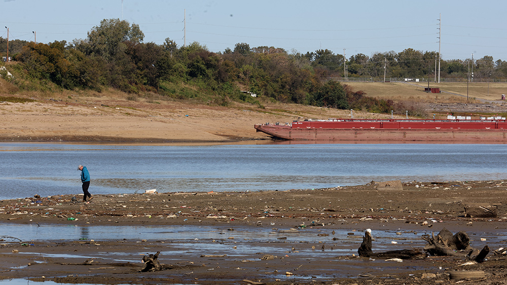 Image: Barges “dead in the water” in drought-stricken Mississippi River; supply chains collapsing
