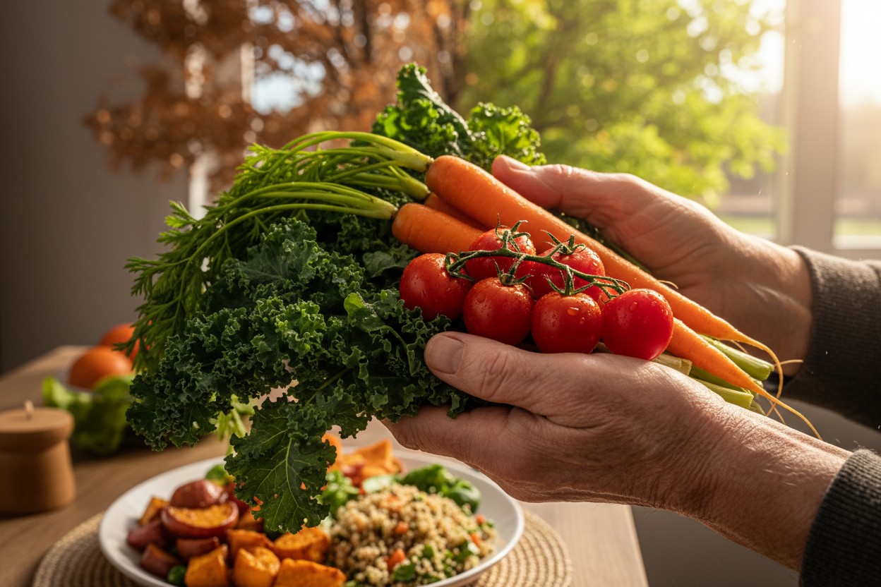 Study Links Lower-Fat, Plant-Forward Diets to Reduced Biological Age in Older Adults