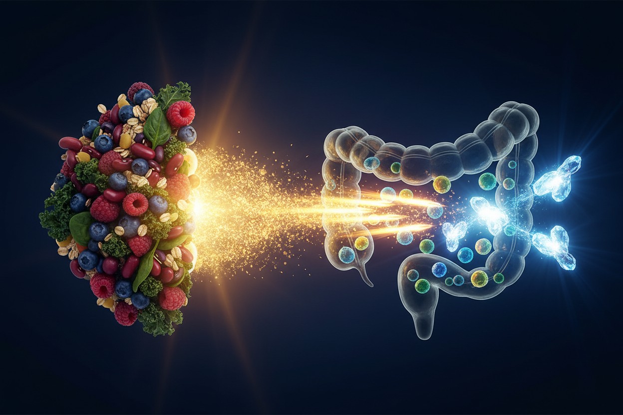 Research Connects Dietary Fiber Intake to Cellular Energy Production Through Gut Microbiome