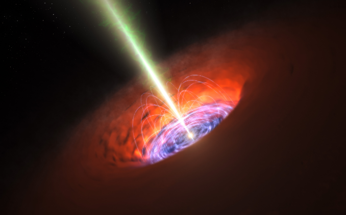 Astronomers discover cosmic supercharged winds from a distant black hole reshaping galaxies