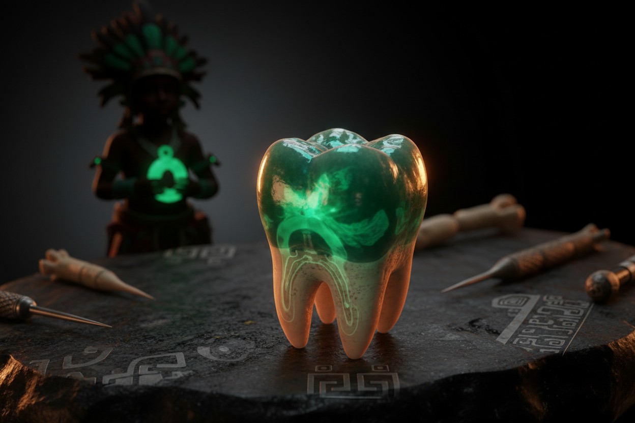 Study: Prehispanic Maya Jade Inlays Found in Teeth of Young Adults
