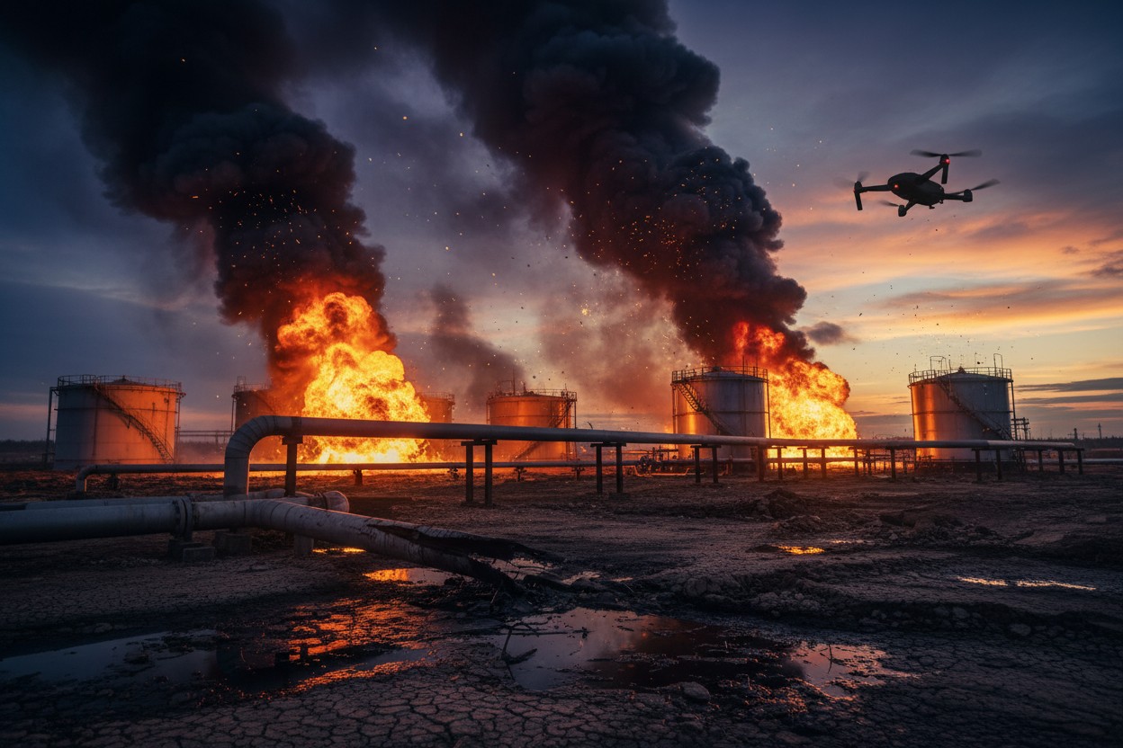Russia Cuts Oil Exports Amid Ukrainian Drone Strikes and Domestic Shortages