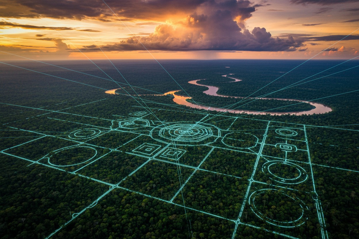 LiDAR Scans Reveal Thousands of Ancient Earthworks Beneath Amazon Rainforest