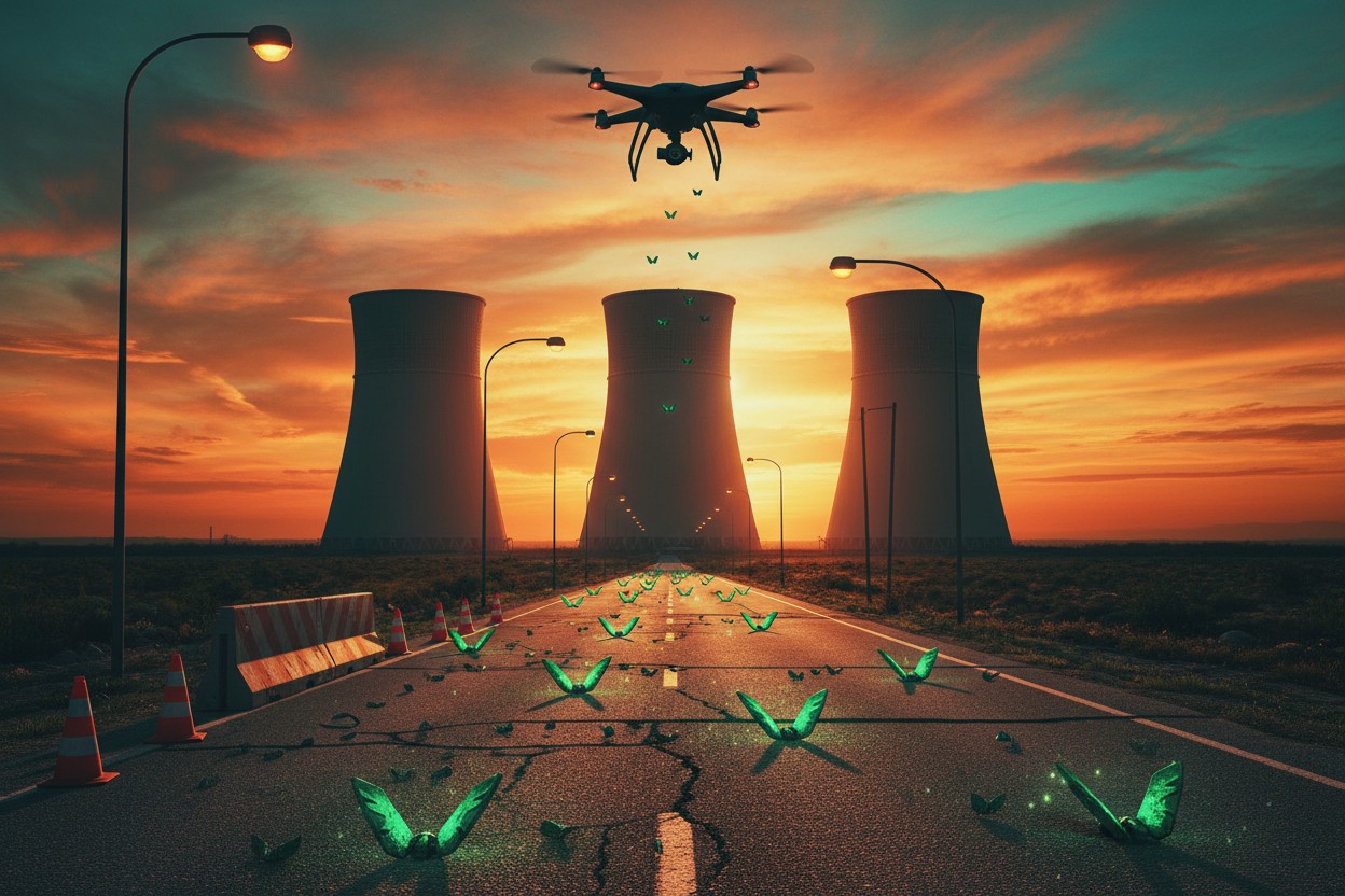 Ukrainian Drones Are Dropping Mines on Main Road to Energodar, Rosatom CEO Says
