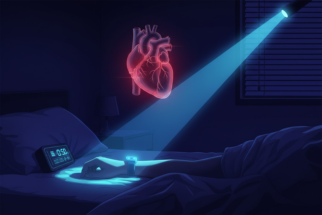 Nighttime Light Exposure Linked to Heart Chamber Changes in 11,000-Person Study